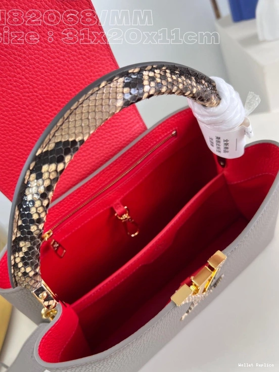 Cheap VUITTON CAPUCINES BB-31.5*20*11CM LOUIS 0814